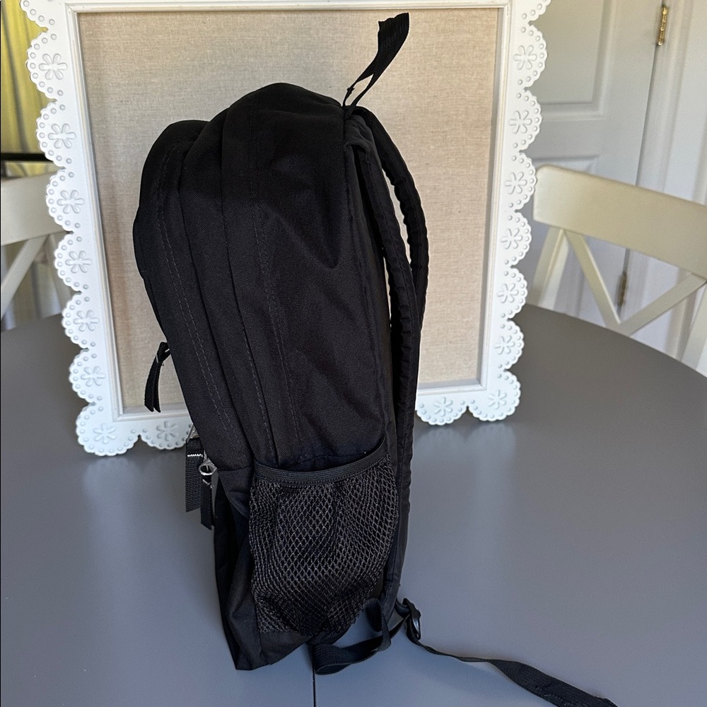 Jansport Black Backpack with Navy Logo Patch - Picture 13 of 15